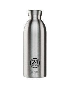 24BOTTLES Clima Double Walled Insulated Stainless Steel Water Bottle - 330ml-Chrome