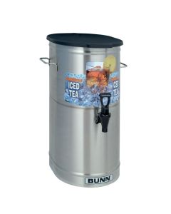 Bunn TDO-4 4 Gallon (15.1L) Cylinder Style Iced Tea & Coffee Display With Solid Lid