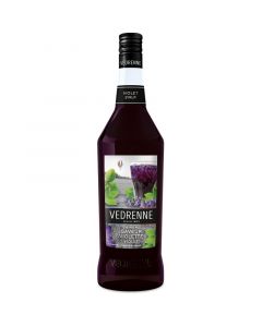 Vedrenne Violet Syrup 1L - Pack of 6: Embrace Floral Elegance with Every Pour