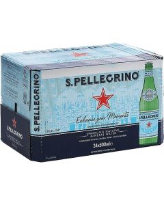 San Pellegrino Natural Sparkling Water in a plastic pack of 24x500ml bottles: