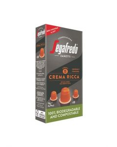 Segafredo - Nespresso Compatible & Compostable Capsules - Crema Ricca 