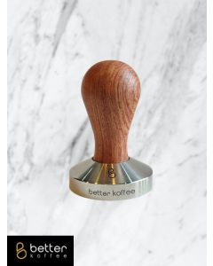 Elevate Your Espresso Craftsmanship with the BK Tamper Stainless Steel Base & Rosewood Handle 58.5MM