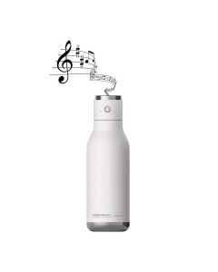 Asobu Wireless Double Wall Insulated Stainless Steel Water Bottle with a Speaker Lid 17 Ounce-White