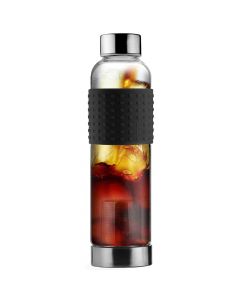 Asobu Ice Tea and Coffee Infuser Glass Water Bottle To Go for Cold Brew 400 ml
