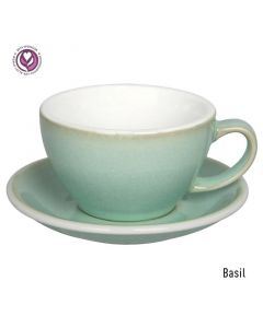 Loveramics Egg Set Cafe Latte Cup & Saucer, 300ml (6)-Basil
