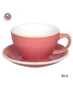Loveramics Egg Set Cafe Latte Cup & Saucer, 300ml (6)-Berry