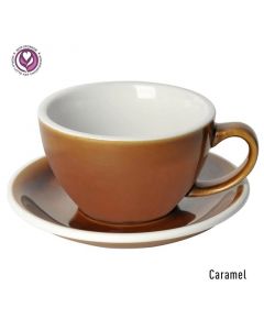 Loveramics Egg Set Cafe Latte Cup & Saucer, 300ml (6)-Caramel