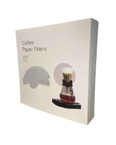 COFFEE PAPER FILTER 3 CUPS CRESCENT - 100PCS (COMPATIBLE WITH CHEMEX)