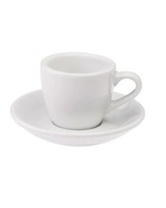 Loveramics Egg Set Espresso Cup & Saucer, 80ml (6)-White