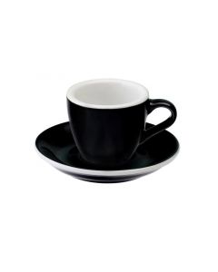 Loveramics Egg Set Espresso Cup & Saucer, 80ml (6)-Black
