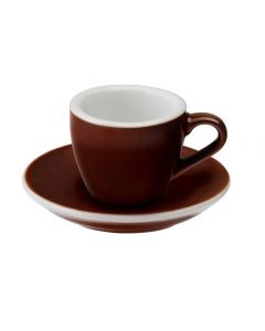 Loveramics Egg Set Espresso Cup & Saucer, 80ml (6)-Brown