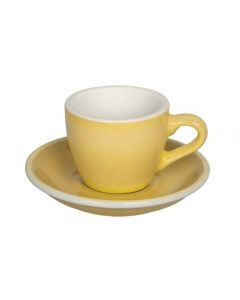 Loveramics Egg Set Espresso Cup & Saucer, 80ml (6)-Butter Cup