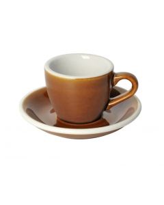 Loveramics Egg Set Espresso Cup & Saucer, 80ml (6)-Caramel