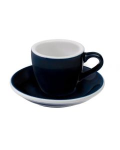 Loveramics Egg Set Espresso Cup & Saucer, 80ml (6)-Denim