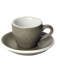 Loveramics Egg Set Espresso Cup & Saucer, 80ml (6)-Granite