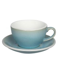 Loveramics Egg Set Capuccino Cup &amp; Saucer, 250ml (6)-Ice Blue