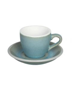 Loveramics Egg Set Espresso Cup & Saucer, 80ml (6)-Ice Blue