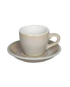 Loveramics Egg Set Espresso Cup & Saucer, 80ml (6)-Ivory