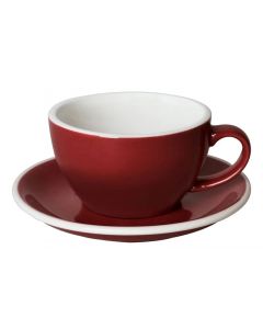 Loveramics Egg Set Capuccino Cup &amp; Saucer, 250ml (6)-Red