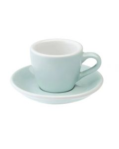 Loveramics Egg Set Espresso Cup & Saucer, 80ml (6)-River Blue