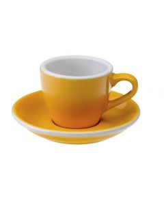 Loveramics Egg Set Espresso Cup & Saucer, 80ml (6)-Yellow
