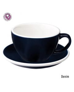 Loveramics Egg Set Cafe Latte Cup & Saucer, 300ml (6)-Denim