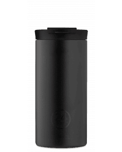 24BOTTLES Double Walled Insulated Stainless Steel Travel Tumbler - 600ml -Black