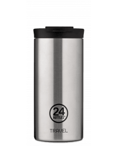 24BOTTLES Double Walled Insulated Stainless Steel Travel Tumbler - 600ml -Chrome