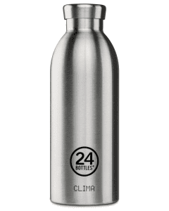 24BOTTLES Clima Double Walled Insulated Stainless Steel Water Bottle - 500ml-Chrome