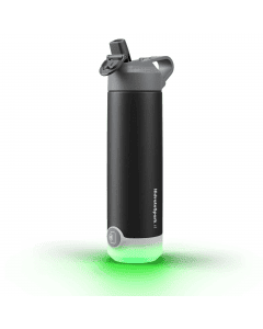 HIDRATESPARK TAP Stainless Steel Smart Water Bottle - Straw - 20 Oz-Black