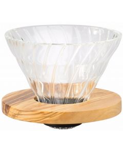 Hario Olive Wood V60 Glass Dripper Size 02