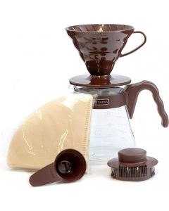 Hario - V60 Coffee Server 02 Set, Chocolate Brown