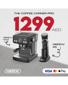 HiBREW H10A Coffee Machine and G5 Grinder Bundle | Espresso Maker with Electric Coffee Grinder