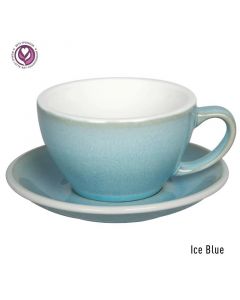 Loveramics Egg Set Cafe Latte Cup & Saucer, 300ml (6)-Ice Blue