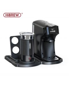 HiBREW H1B 6-in-1 Coffee Machine with Milk Frother + Free Tray/Capsule Holder Combo Set