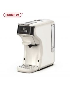 عرض مجموعة ماكينة القهوة بكبسولات هايبرو H1B 6 IN 1 + مقلاة حليب + صينية / حامل كبسولات مجانية (اللون: بيج)