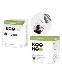 KOONOO Cardamom | Dark Roast | 7 x 12g Sachets | Specialty Drip Coffee | Made in UAE