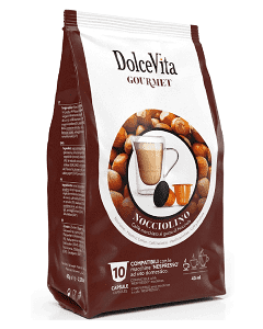 DolceVita Mini Hazelnut Espresso, Nespresso Compatible, 10 Capsules