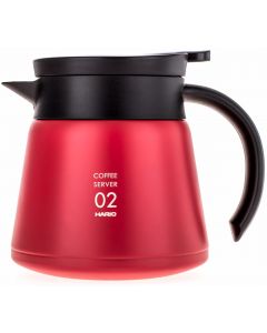 Hario V60 02 Insulated Stainless Steel Server 600 ml-Red