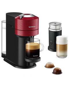 Nespresso GCV1 Vertuo Next Coffee Machine With Aeroccino Bundle-Red