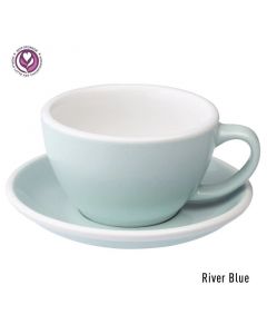 Loveramics Egg Set Cafe Latte Cup & Saucer, 300ml (6)-River Blue