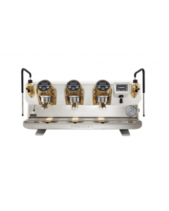 Faema E71E  3 Buttons WHITE WOOD GOLD A/3 Coffee Machine