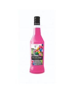 Vedrenne Bubble Gum Syrup 1L - Pack of 6x1: Fun and Flavorful Treat for All Ages