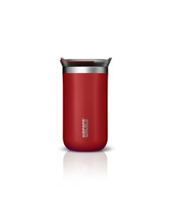 Wacaco OCTAROMA Vacuum Insulated Mug (300ml) Double Wall Stainless Steel Vacuum Insulated Coffee Travel Mug with Leakproof Drinking Lid-Red