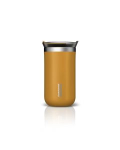 Wacaco OCTAROMA Vacuum Insulated Mug (300ml) Double Wall Stainless Steel Vacuum Insulated Coffee Travel Mug with Leakproof Drinking Lid-Yellow